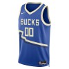 Män Milwaukee Bucks Tröja Skräddarsydda Nike 2024-25 City Edition Blå Swingman